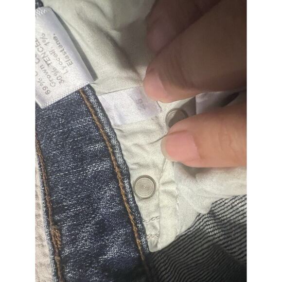 Reformation Jeans Sz 26 High Rise Straight Cropped Leg Women Ankle Fray Laguna - Picture 6 of 9